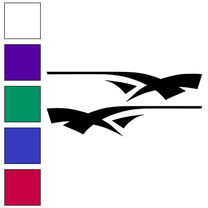 Pinstripe Pair Set, Vinyl Decal Sticker, Multiple Colors & Sizes #7432
