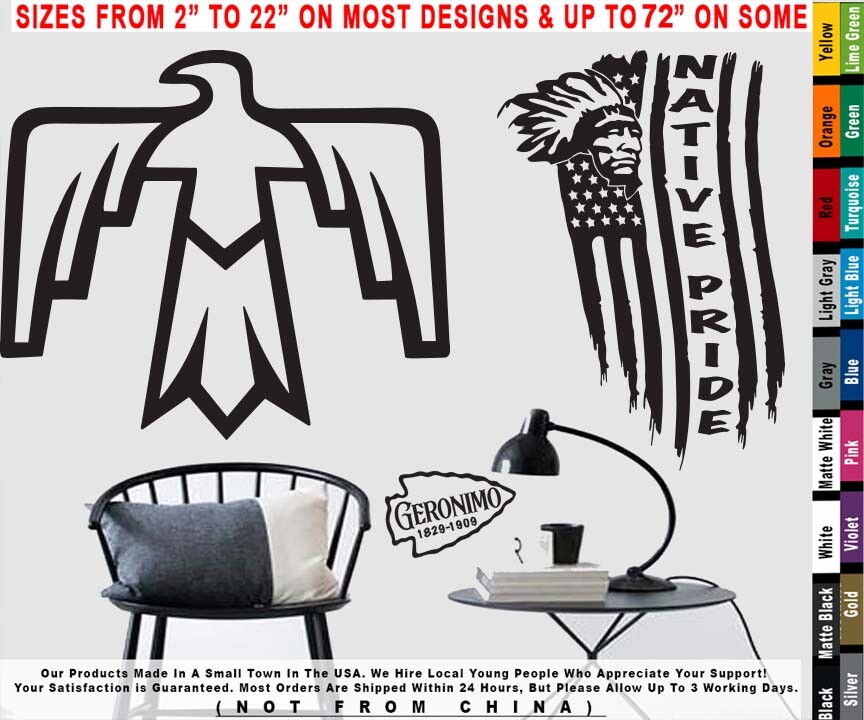 – Thunderbird Simple design Lumbee Navajo Hopi Zuni Pueblo AZ NM Sticker Decal