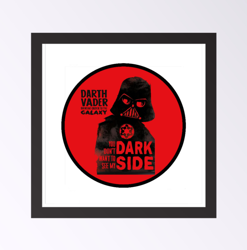 Darth Vader – (Dark Side) – 4" Handmade Vinyl Decal Vehicle Laptop Cooler Decor