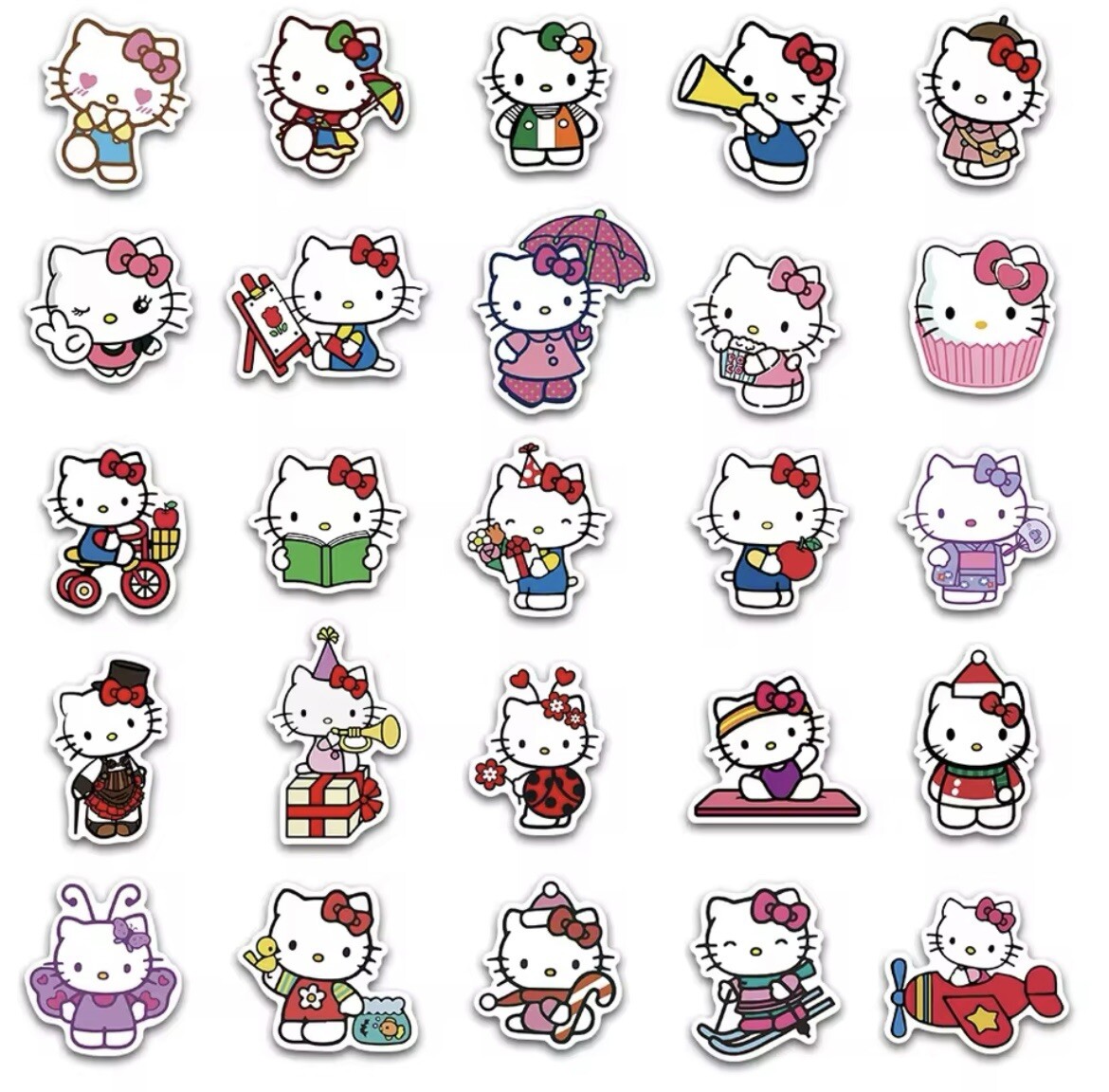 Hello Kitty Stickers 50pk Random Fun Holiday Hello Kitty Character Stickers
