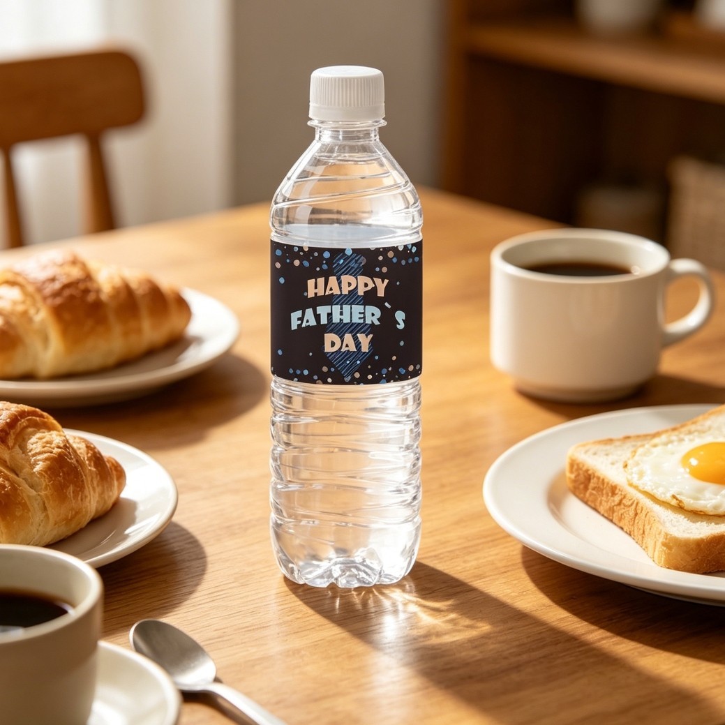 For Father Day Celebration Father Day Bottle Stickers Bright Vibrant Colors