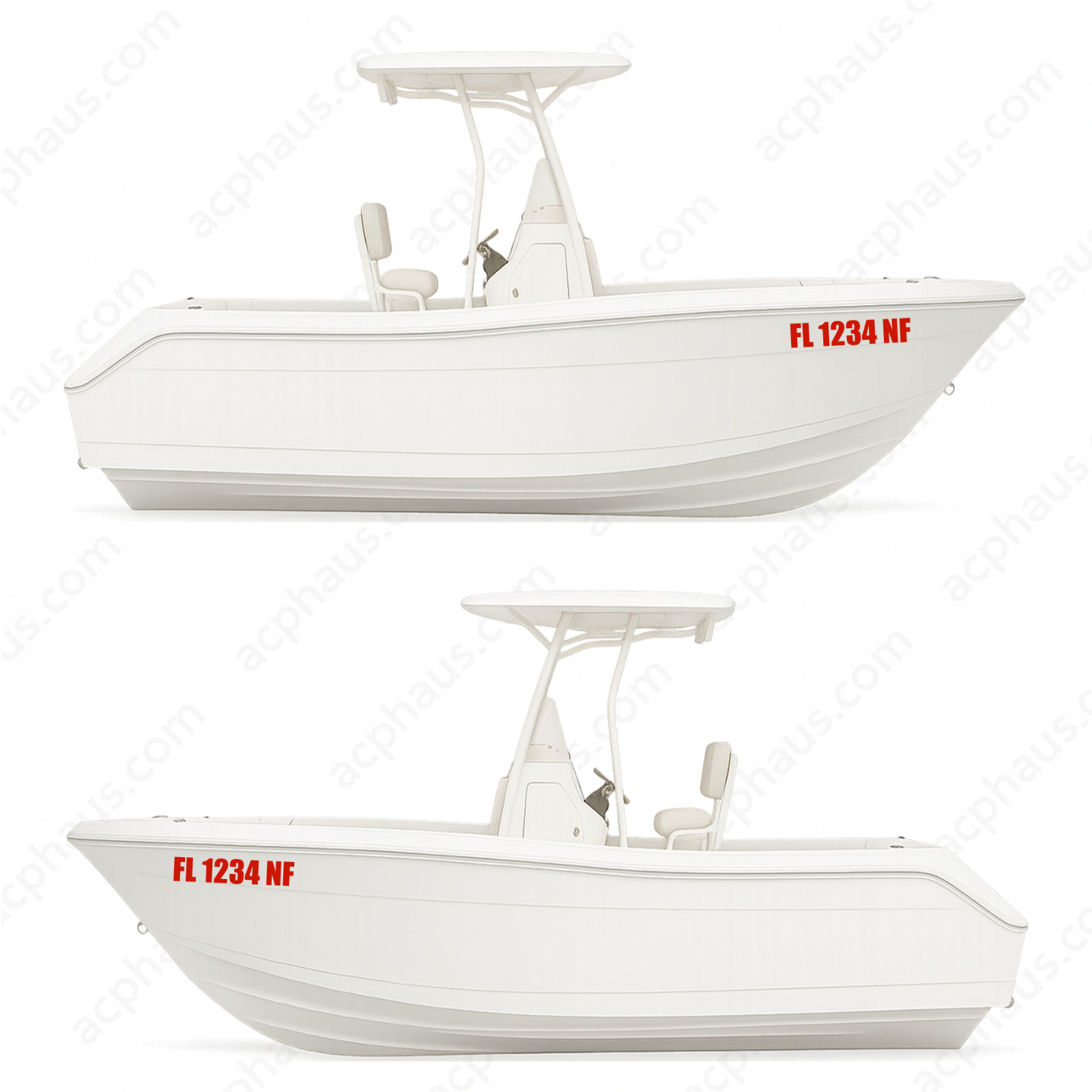 Boat Registration Numbers Decals – Custom ORACAL 751C Vinyl – Right & Left Set