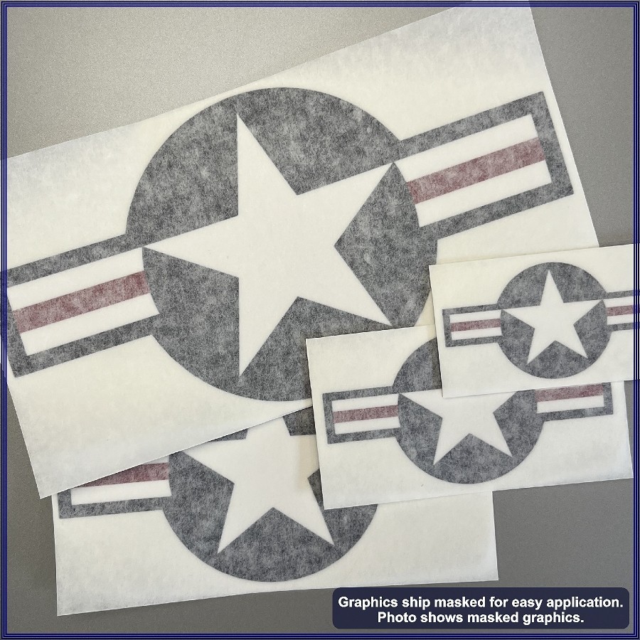 US Air Force Roundel Laminated and Masked Stickers Choose from 4 Sizes