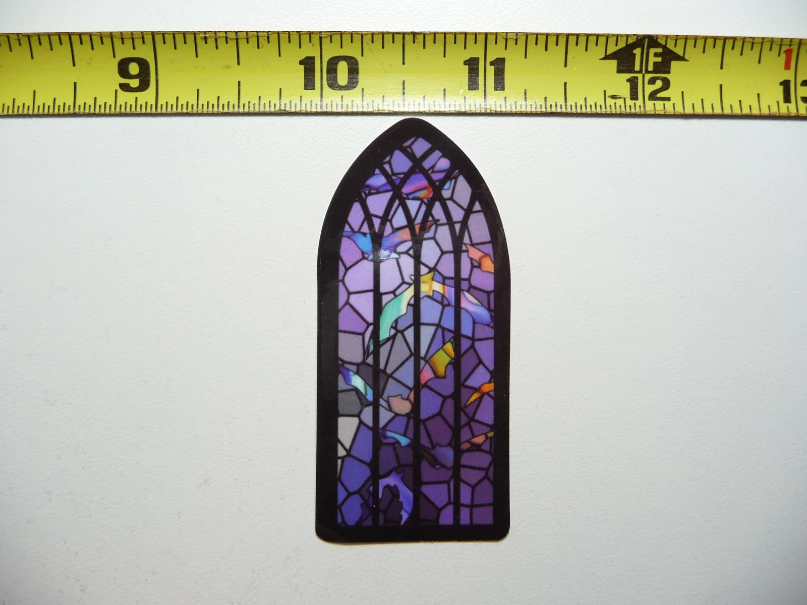CLASSIC WINDOW SMALL STICKER DECAL STAINED GLASS STYLE BEAUTIFUL COLORS
