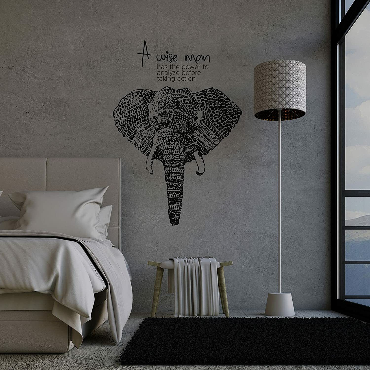 A Wise Man Animal Motivation Quote Vinyl Art Sticker For Home Room Wall Decal