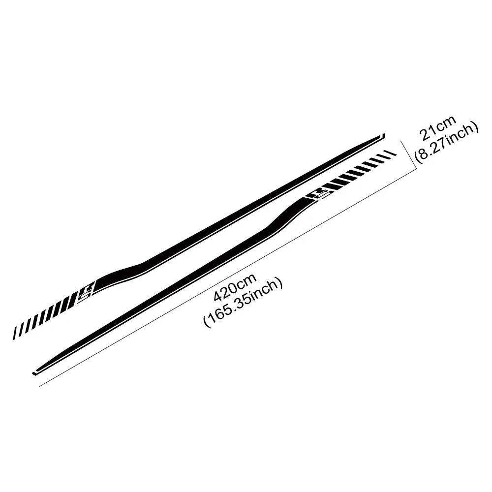 Aftermarket Dodge Challenger Full-Length Waistline Accent Stripe Decal Kit (2 Pc