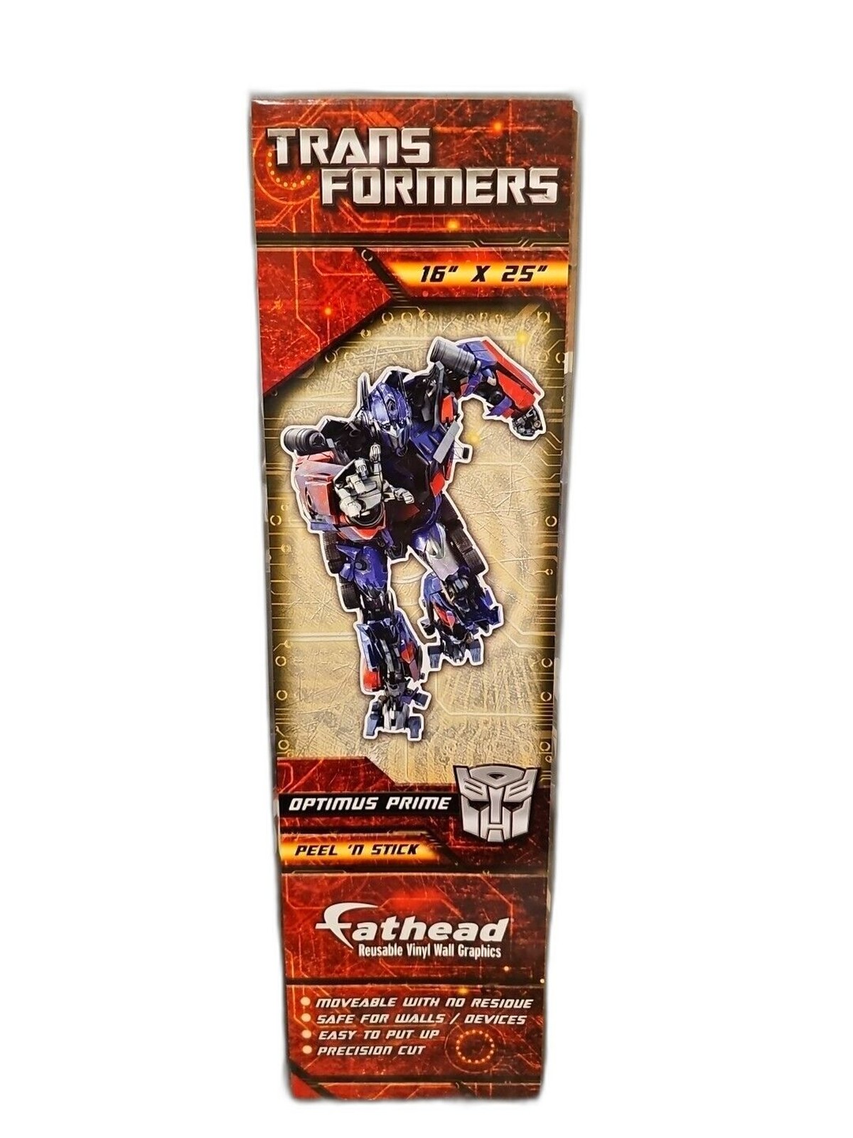 New Transformers Optimus Prime Fathead Reusable Vinyl Wall Graphic 16" x 24"