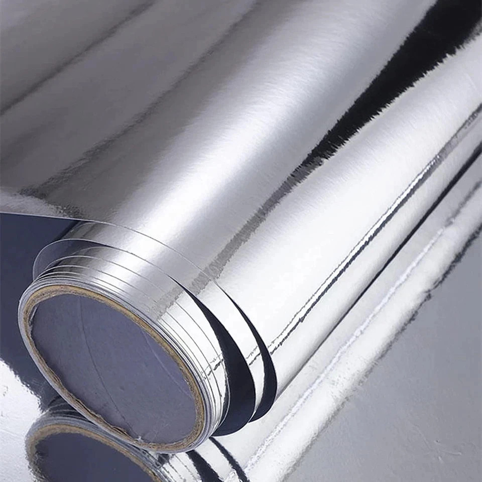 12"X78"Chrome Mirror Silver Vinyl Wrap Sticker Decal Film Sheet,Self-Adhesive