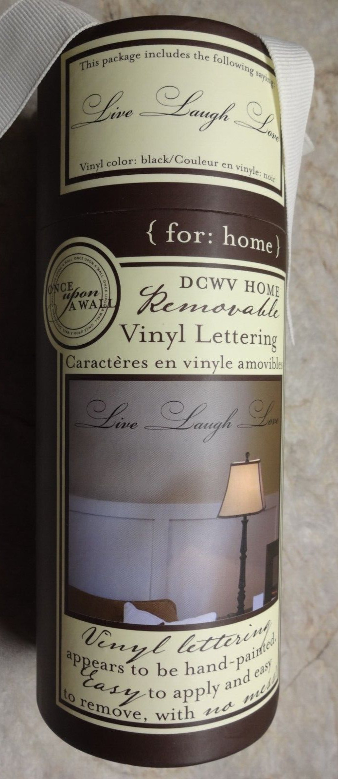 DCWV Home Removable Vinyl Lettering "Live Laugh Love” 24.87” x 4.12” NIB
