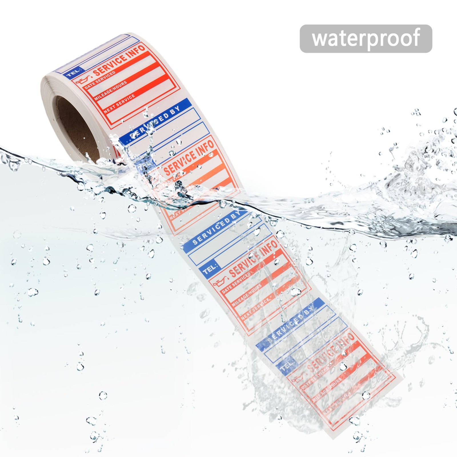 Oil Change Stickers for Windshield Next Service Due 2×2 inch 300PCS Durable