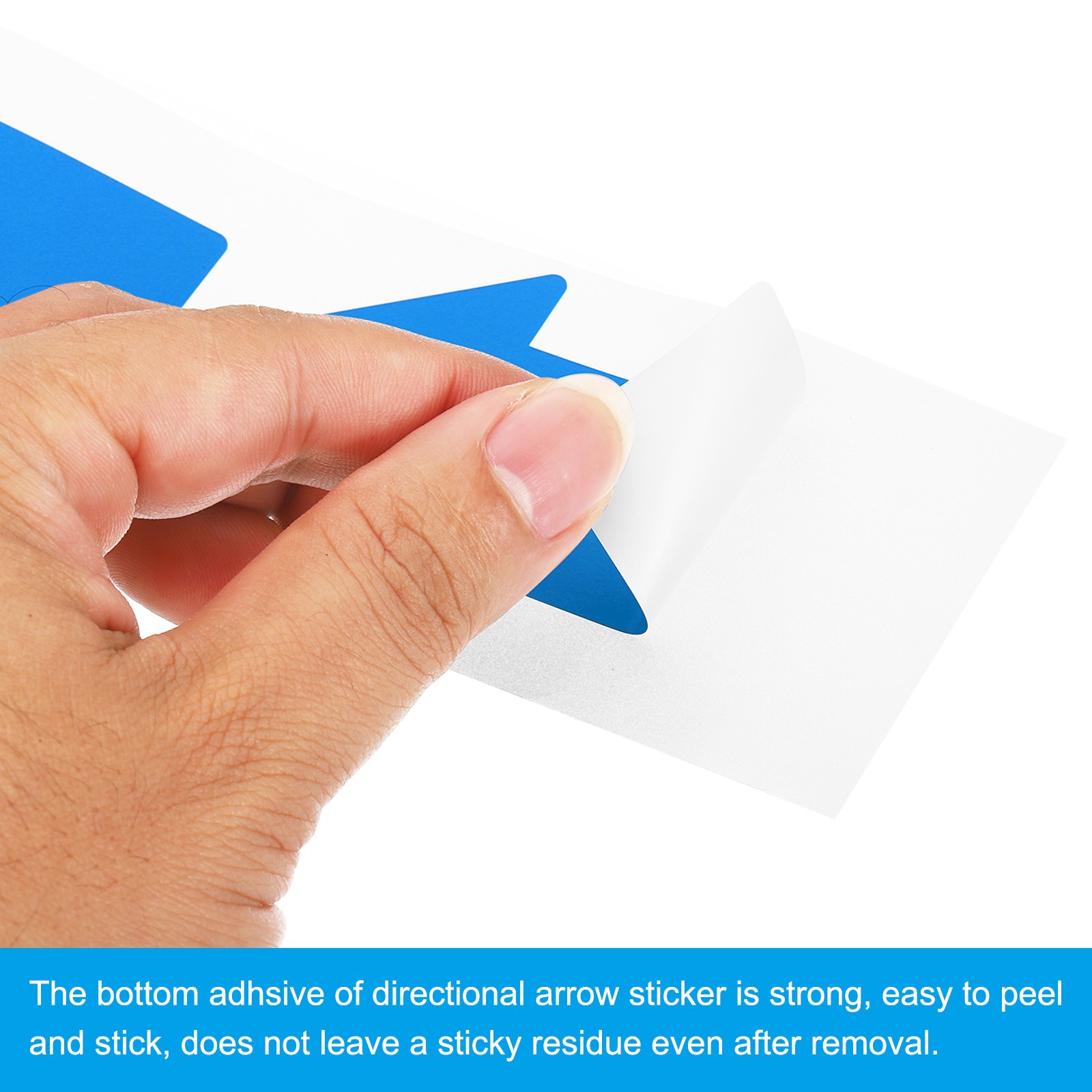 4"x2" Directional Arrow Sticker, 200 Pcs Vinyl Removable Self Adhesive, Blue