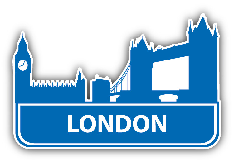 London City View United Kingdom Car Bumper Sticker Decal