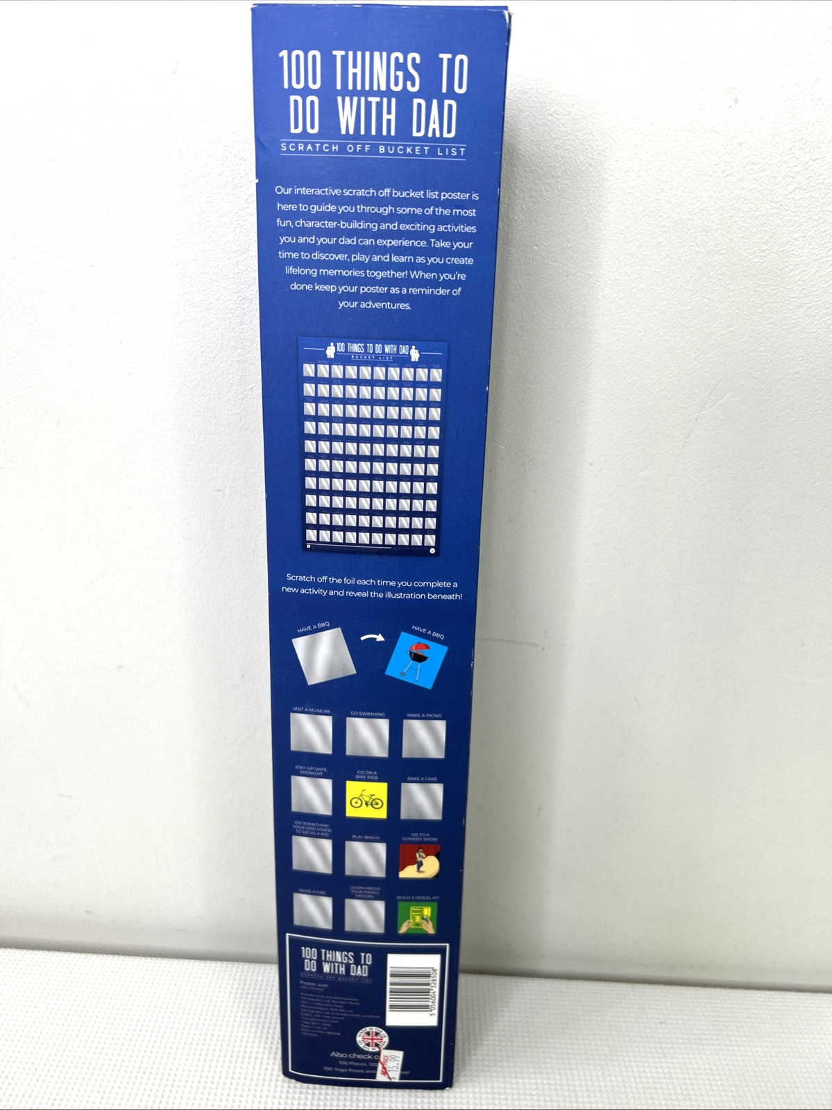 100 Things To Do With Dad Scratch Off Poster Checklist Fathers Day Gift NEW