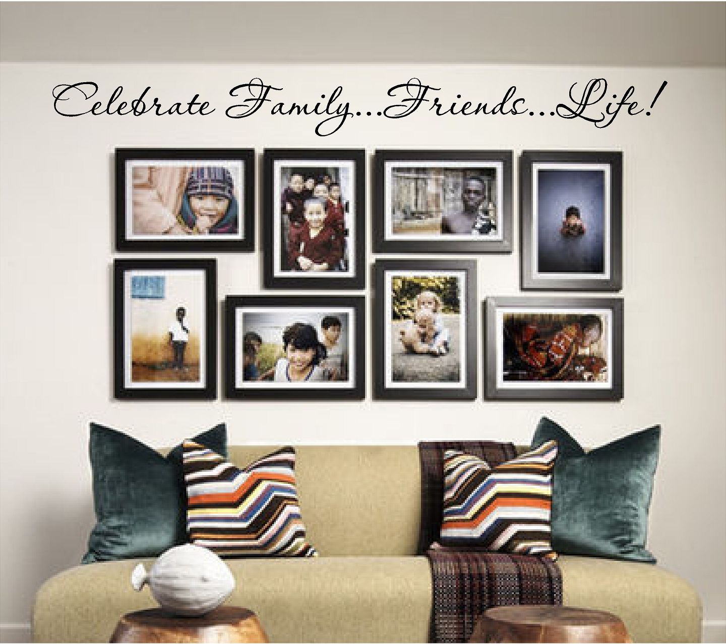 NEW – Celebrate Family .. Friends .. Life .. – Vinyl wall art quote / home décor