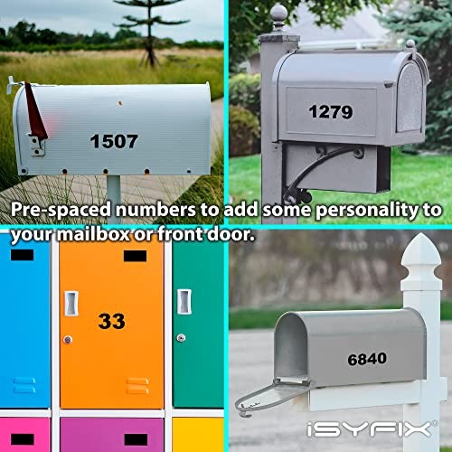 Vinyl Numbers Stickers – Self Adhesive (2 Sets) Premium Decal Die 2 Inch Black