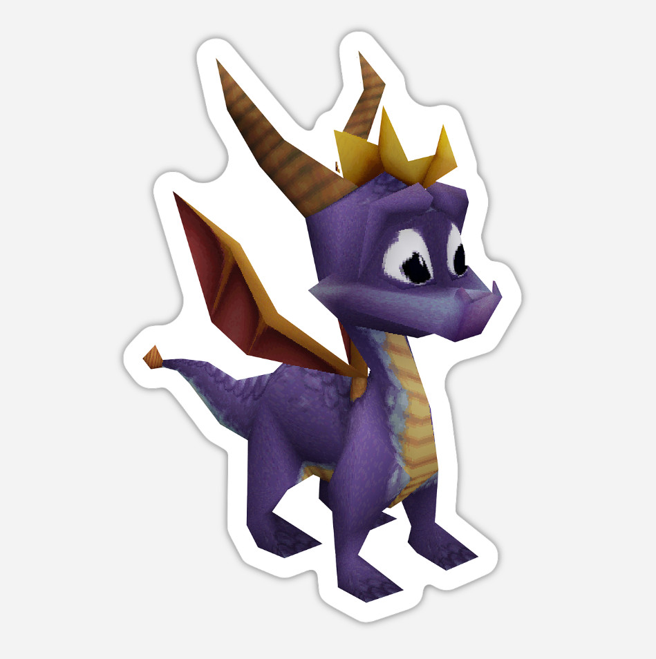 3" Spyro the Dragon Sticker PS1 PlayStation Decal Retro Gaming Matte Finish