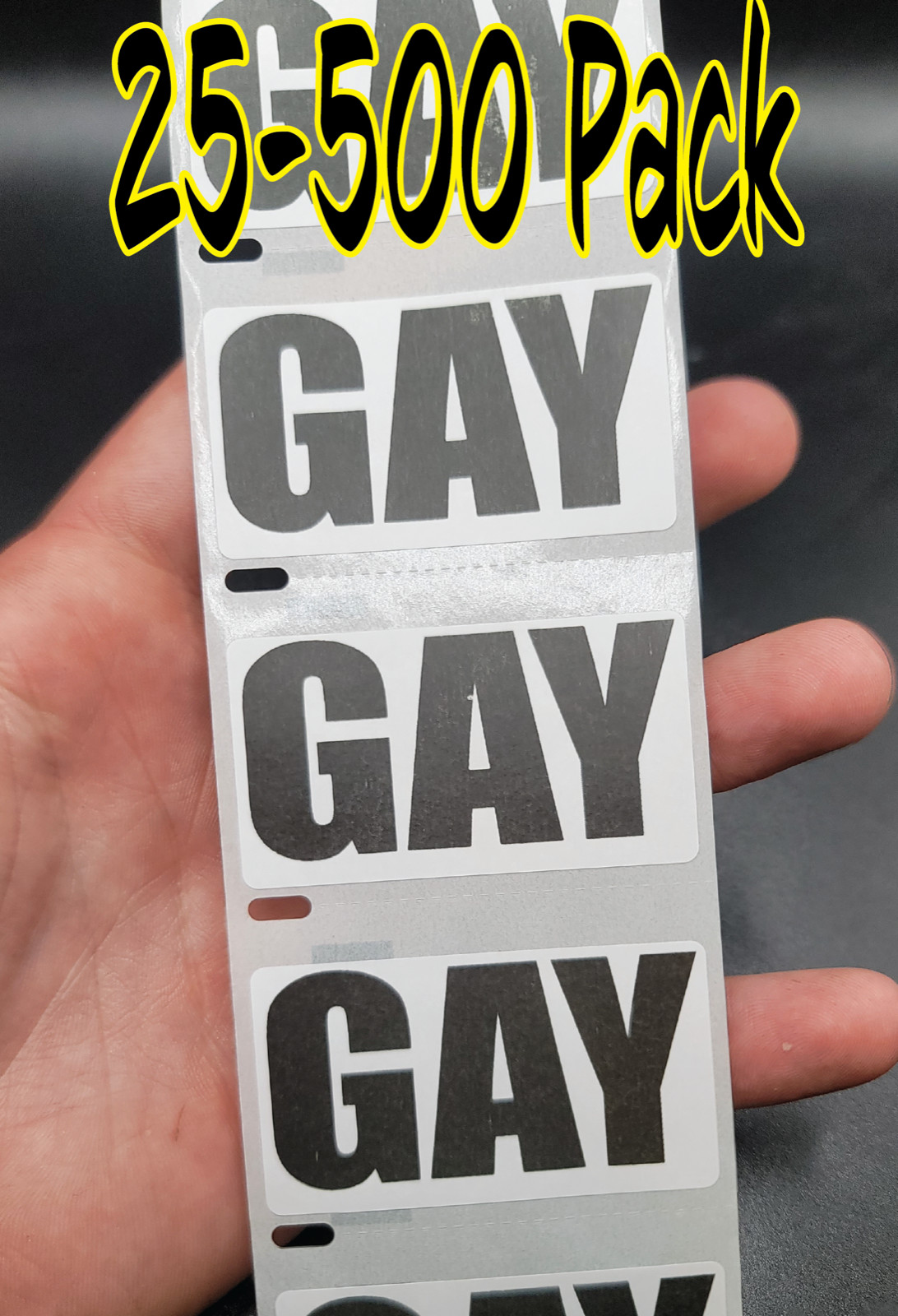 "GAY" Stickers 25-500 Pack pro LGBT sticker gay pride trans dont say bill decal