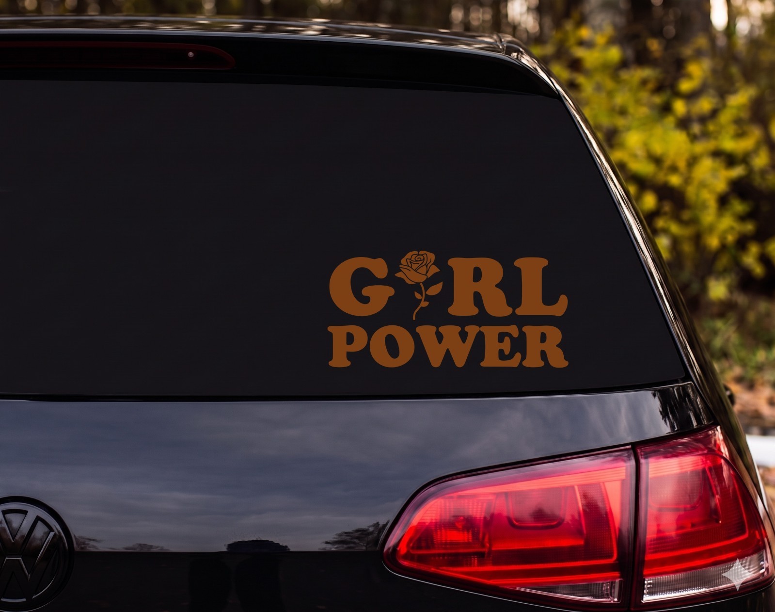 Girl Power Rose Text Vinyl Decal Sticker Laptop Wall Custom | Mom Gift