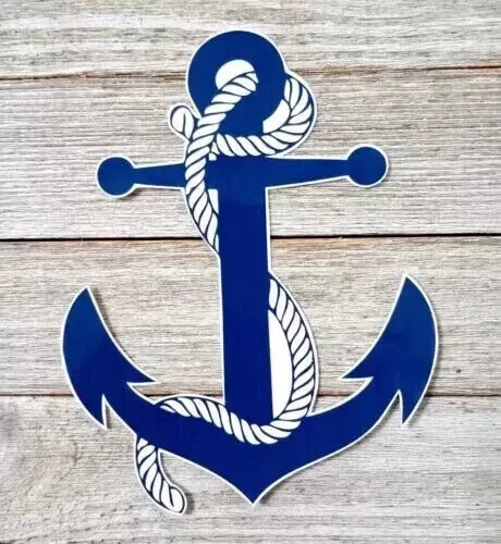 boat anchor nautical wall safe sticker ship 5.5 inch