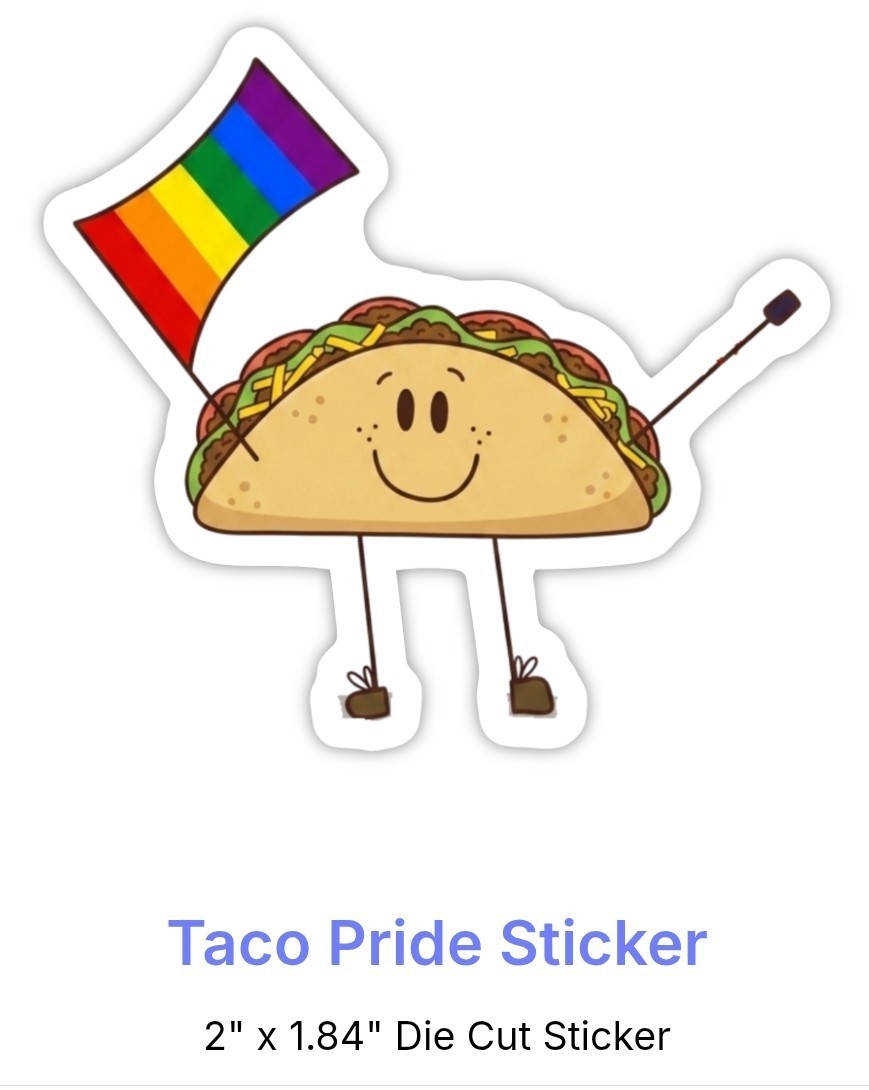 5 Pack Of Vinyl Stickers American Pride LGBTQ Series 2 Inches Original Art
