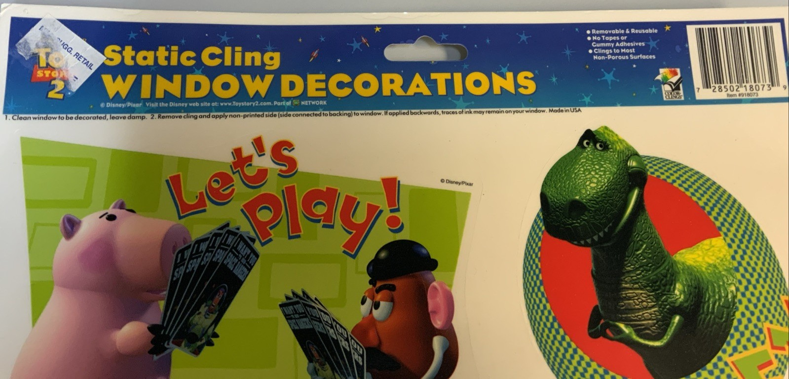 Color Clings Toy Story 2 Static Cling Window Decorations