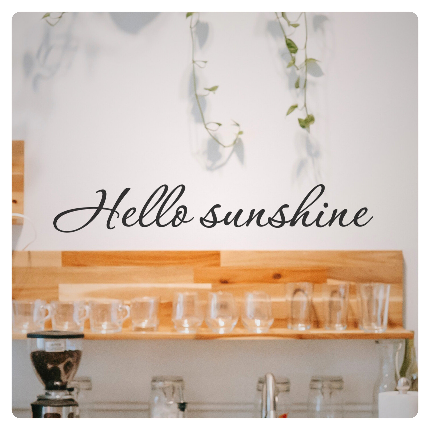 Hello Sunshine Bedroom Inspirational Love Wall Decal Sticker Quote Vinyl Decor