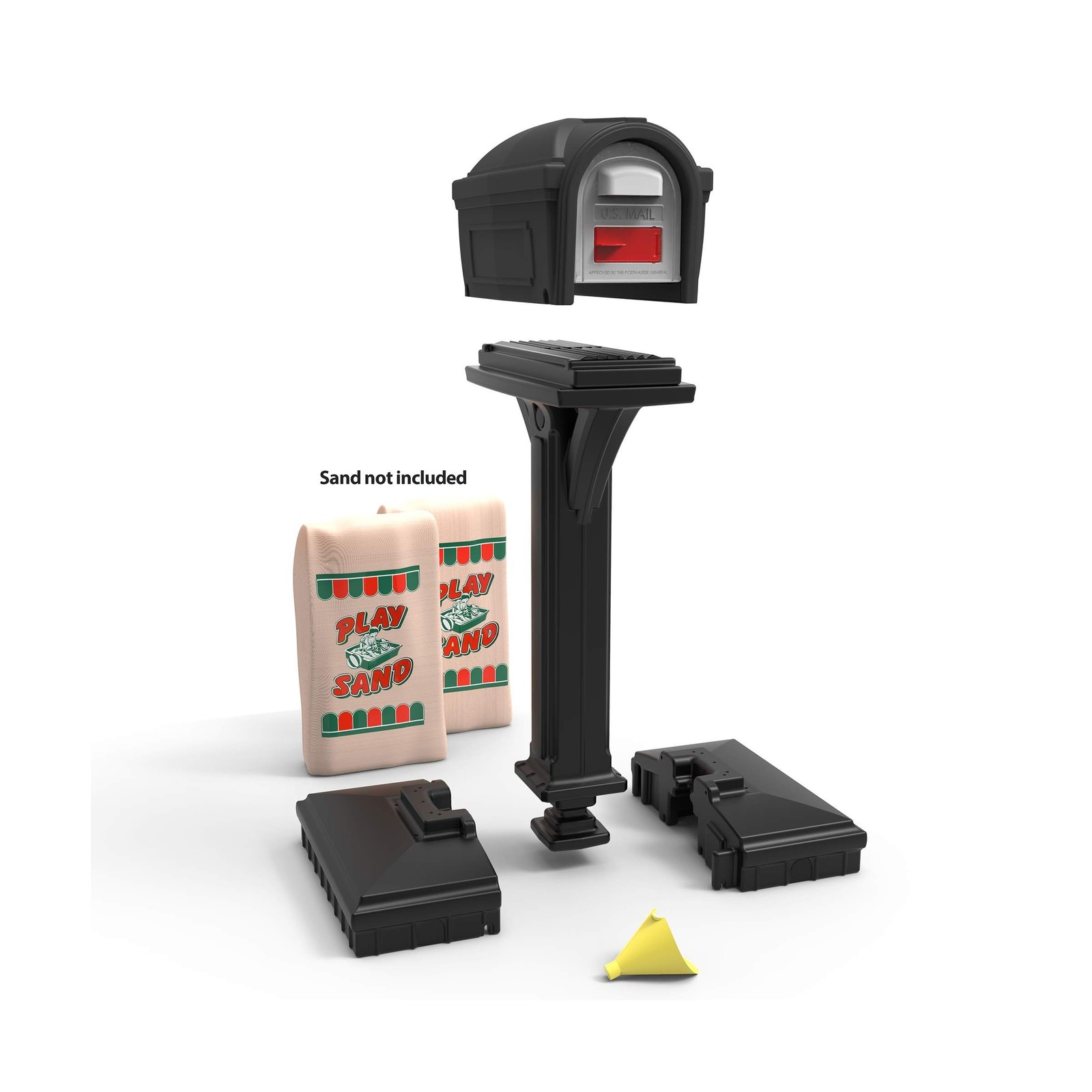 Simplay3 American Home 42002R-04 Dig-Free Easy Up Classic Mailbox – Black