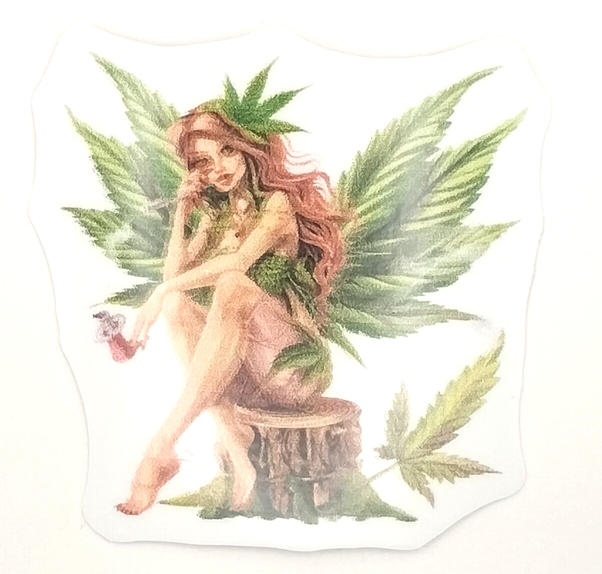 Weed Fairy Vinyl Sticker 420 Marijuana Decal Stoner Gifts Fairycore Whimsical