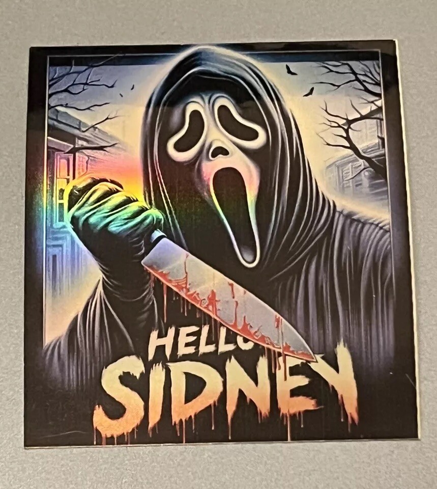 Ghostface Scream Horror Hello Sidney Holographic Waterproof 3inch Sticker