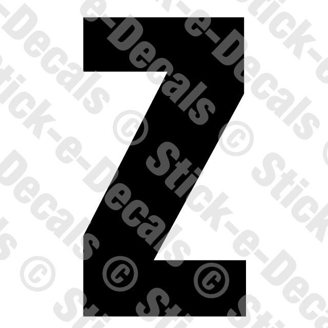JERSEY LETTER Z Vinyl Die Cut Decal Sticker Sport Athlete Alphabet Text – RSD