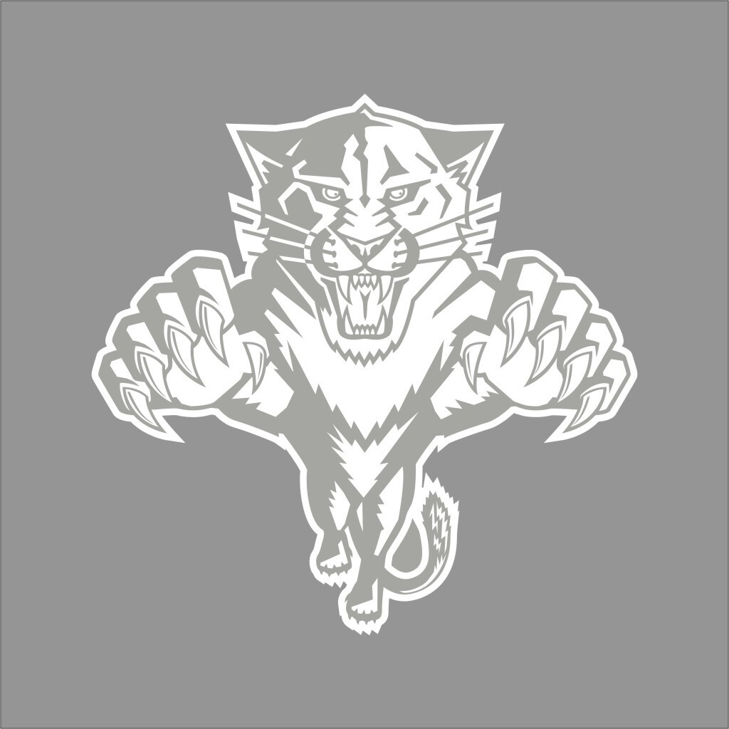 Florida Panthers NHL Team Logo 1 Color Vinyl Decal Sticker Car Window Wall