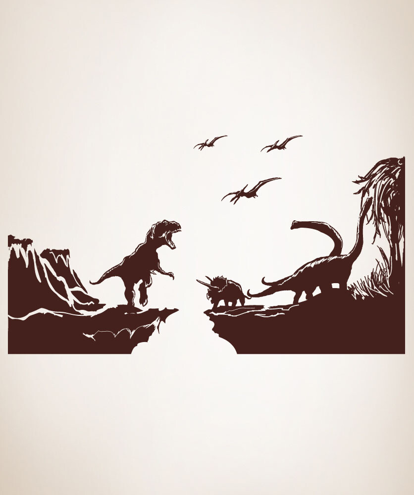 Jurassic Dinosaur Wall Decal. Dino World for Kid's Playroom Decor. #GFoster170