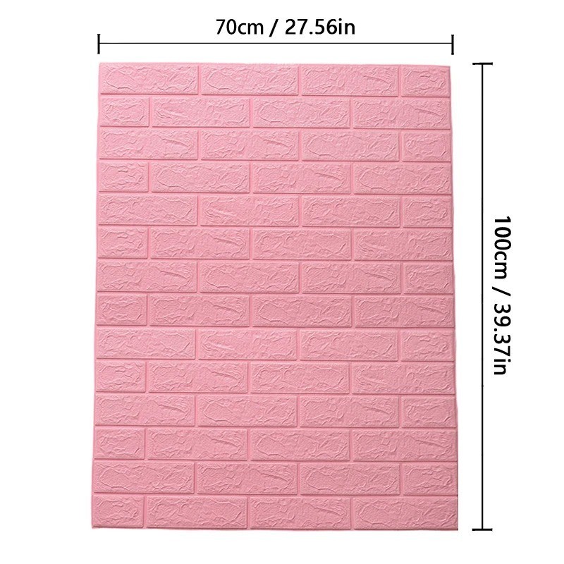Brick Wall Sticker Self-Adhesive Wallpaper 3D Tile Foam Panel Waterproof Sticker