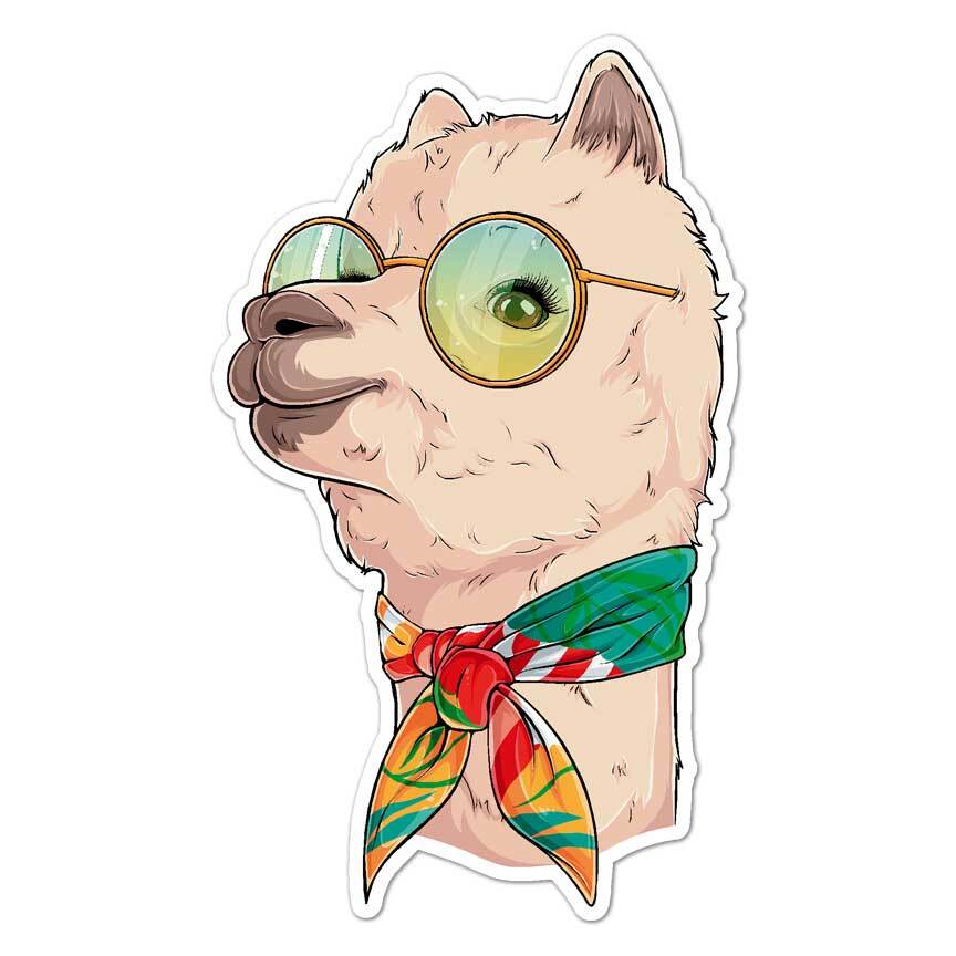 Llama Alpaca, Vinyl Decal Sticker, Indoor Outdoor, 3 Sizes, #8111