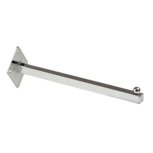 Econoco TB/12 Chrome 12" Square Tubing Faceout Wall Mount (Pack of 24)