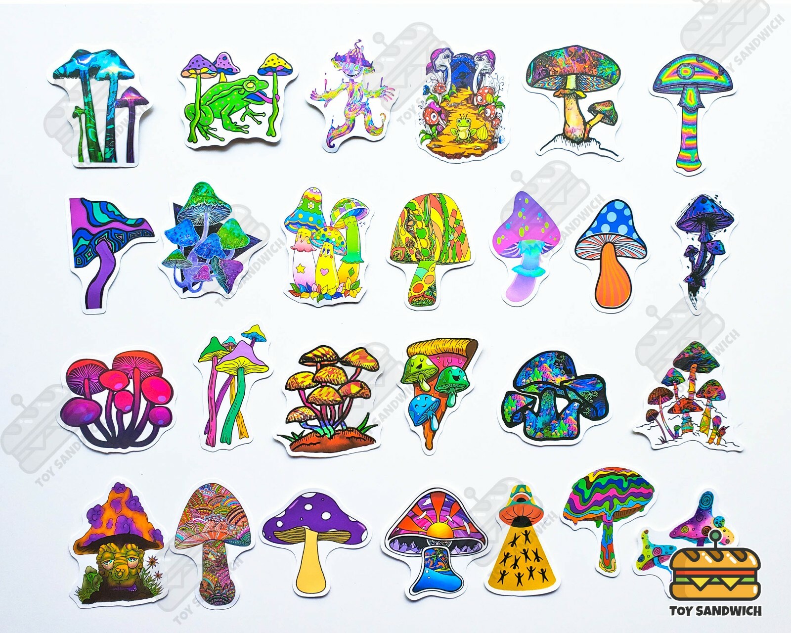 50 pcs "Trippy Mushroom" Sticker Pack 420 Get High Psychedelic Nature Decals