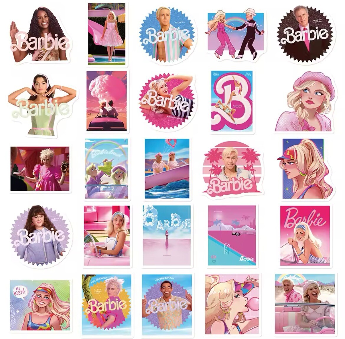 Pink Dream Girl Stickers 50pk Mix Movie Star Dream House Sticker FREE SHIPPING