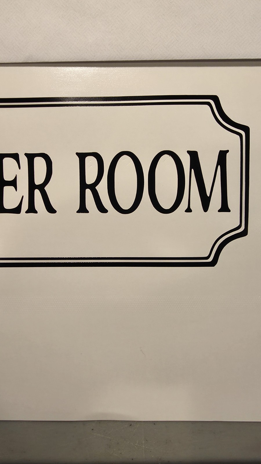 Powder Room Sticker, Vinyl Decal Bathroom Sticker Makeup, Door Sticker