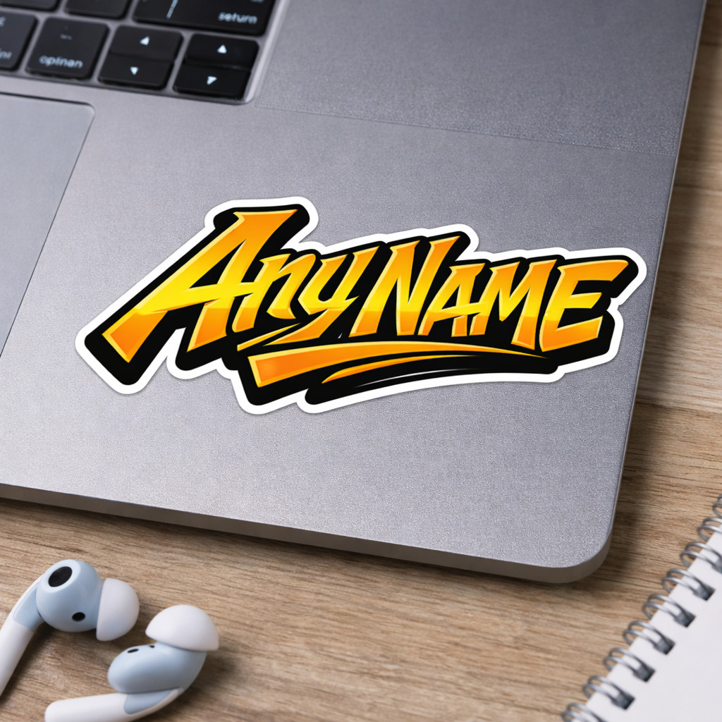 Custom Name Sticker Graffiti Personalized Decal Any Name Car Laptop