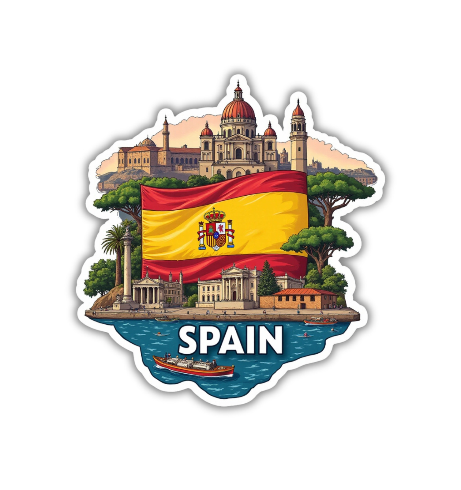 Spain Fridge Magnet or Laptop Sticker
