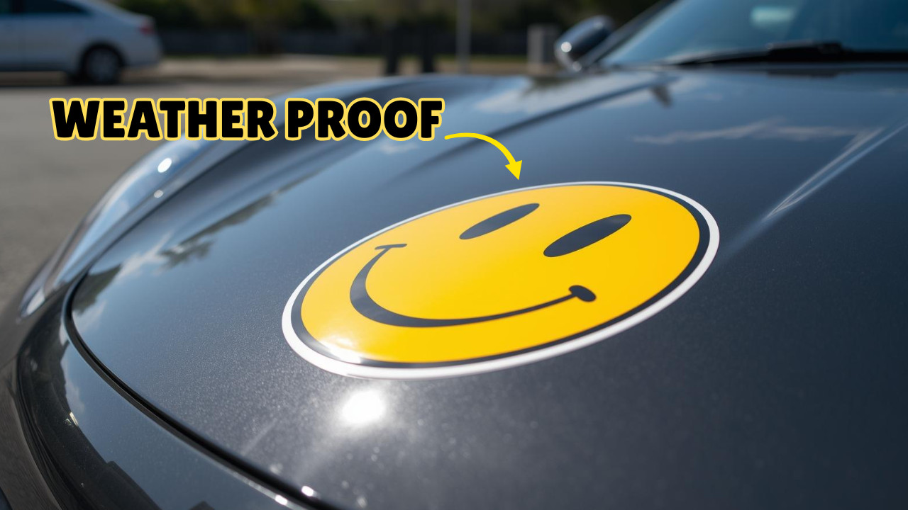 18" JUMBO/GIGANTIC/XTRA-LARGE Vinyl Happy Face Sticker Decal 18" Diameter!