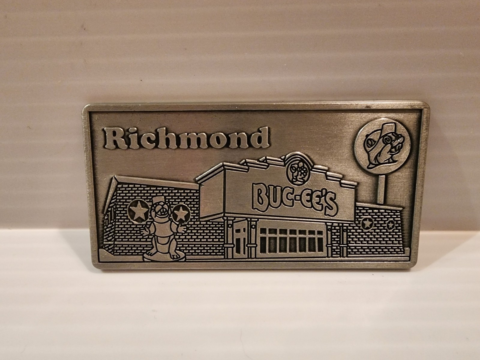 Buc-ee's Beaver Embossed Pewter Magnet Richmond Kentucky Store