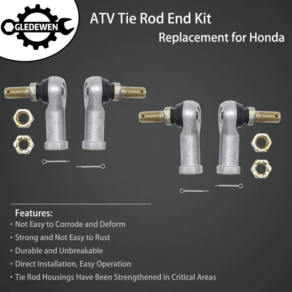 Tie Rod End Kit Compatible With 1997-2017 Honda Foreman 400/450 / 500 2001