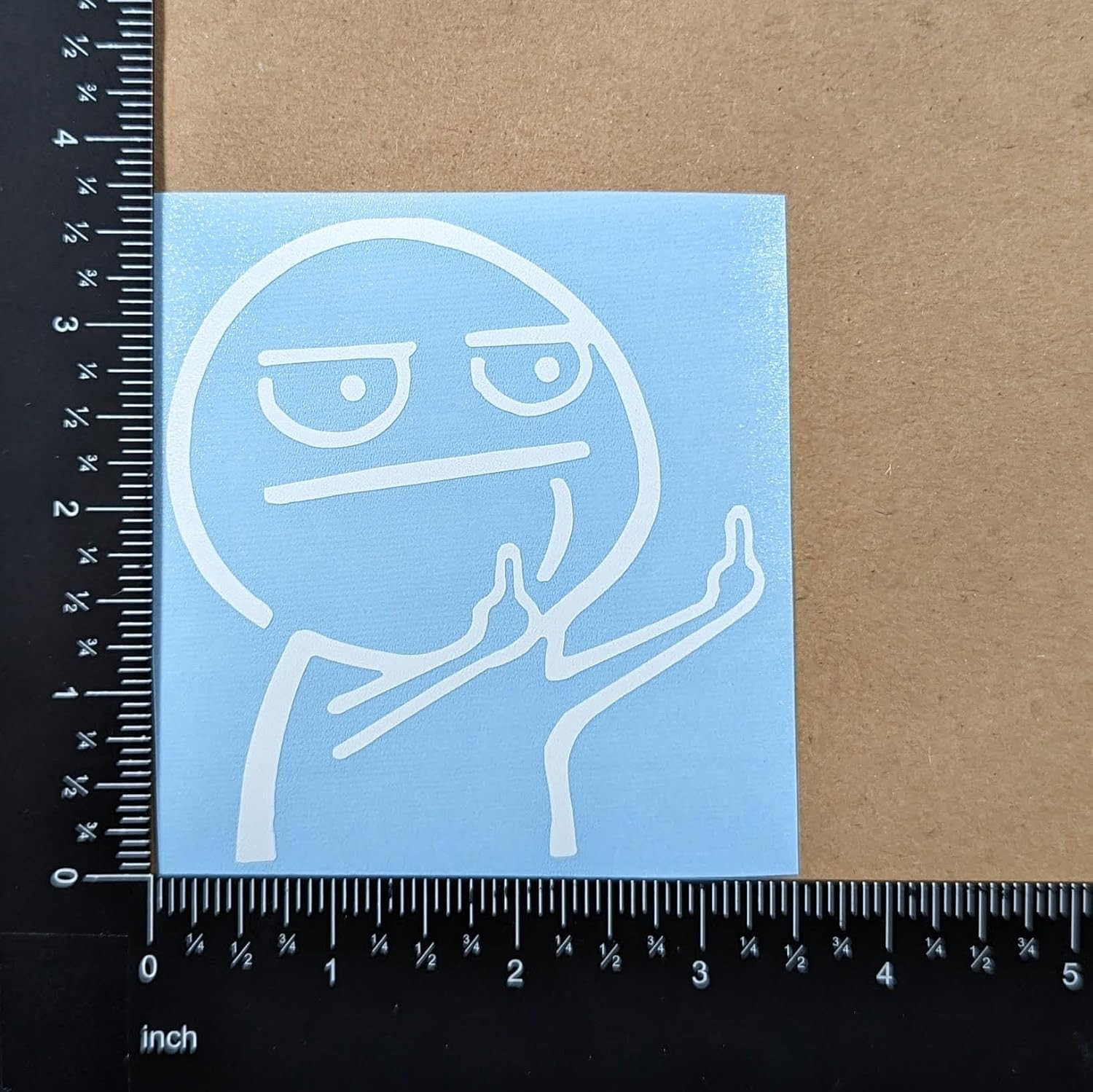 Middle Finger Meme Stick Figure Decal 4 Pack: Funny Stick Figure Double Flip off