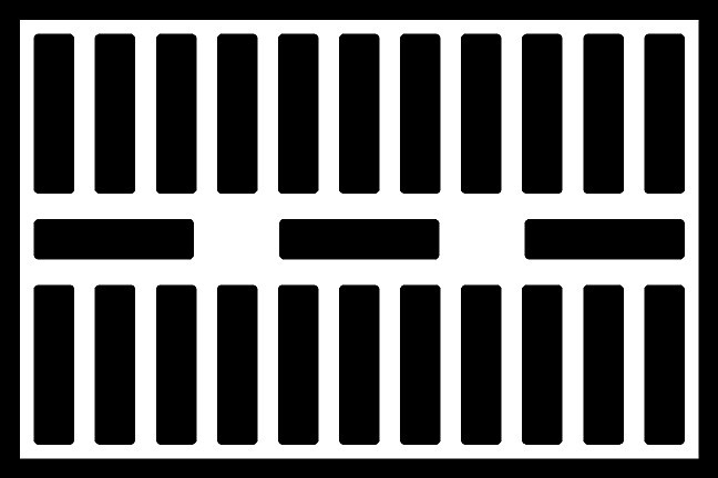 Rectangle Polka Dot Vinyl Decals Waterproof Outdoor Multiple Colors and Sizes