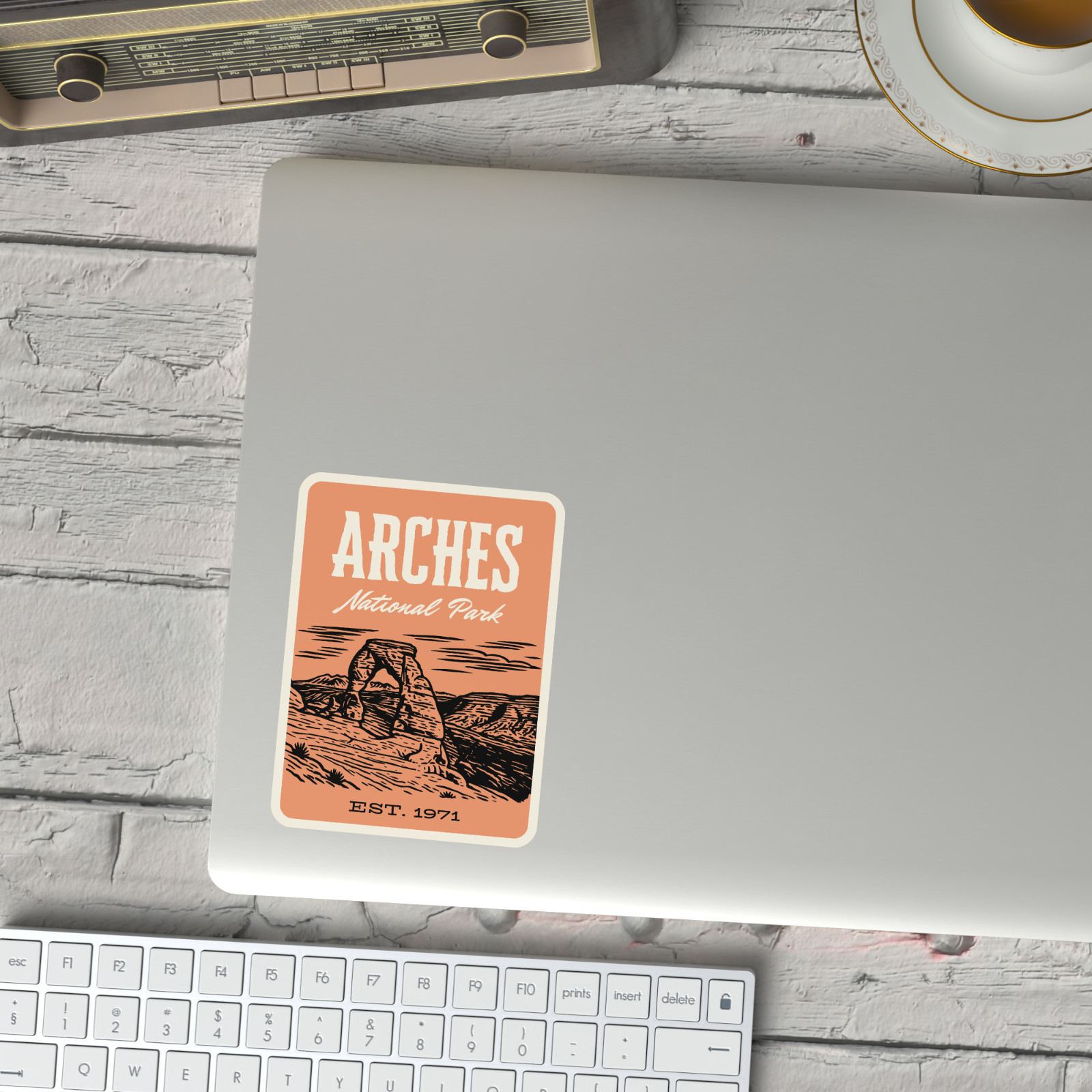 Arches National Park Sticker Utah – Retro 1960s Style Decal