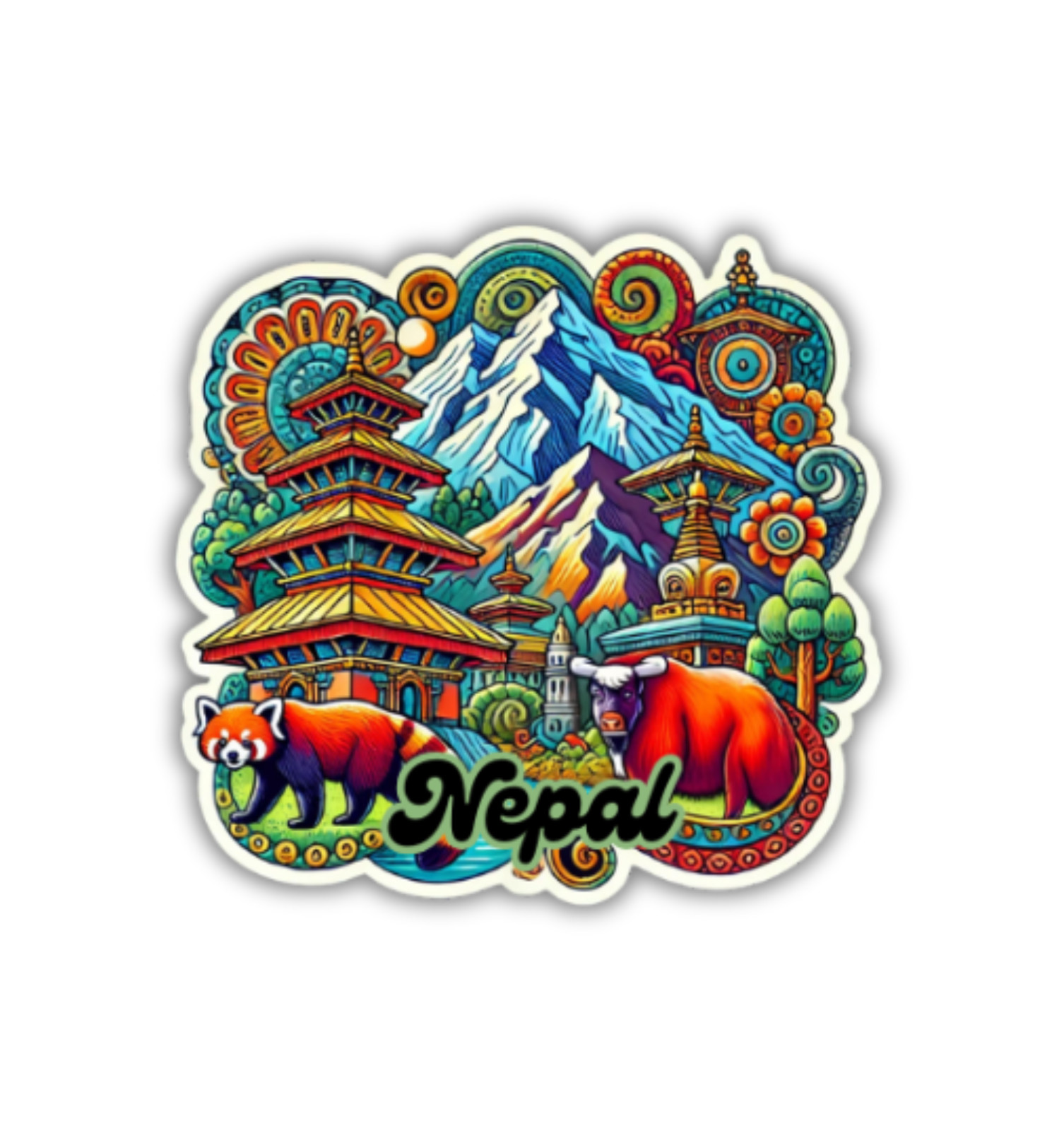 Nepal Fridge Magnet or Laptop Sticker