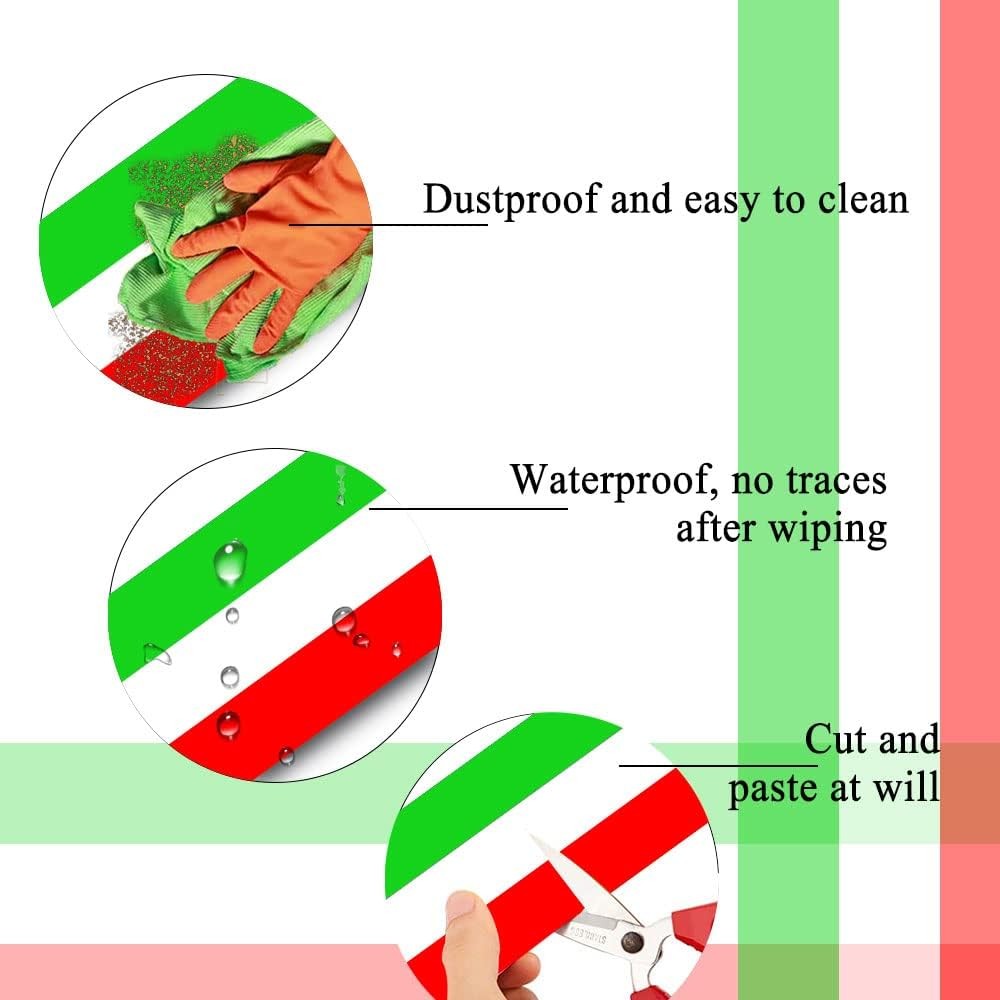 78"x5.9" Italy Flag Color Stripe Decal Sticker Decoration, DIY Modifed Stripe…