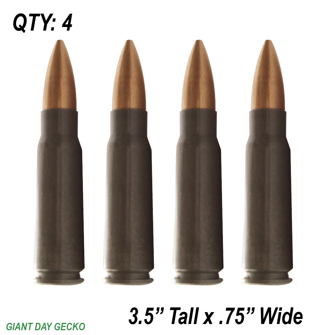 (4) FOUR AK47 Bullets Vinyl Decal Sticker For Car Laptop Skateboard AK-47 Bullet