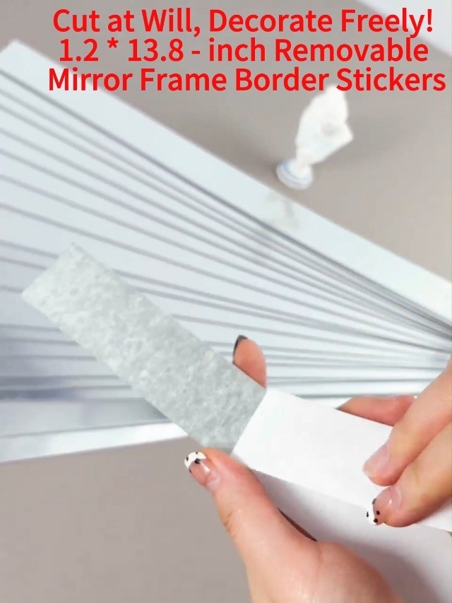Acrylic Peel and Stick Wall Decor Strips, Vertical Tiles for Entryway & Bathroom
